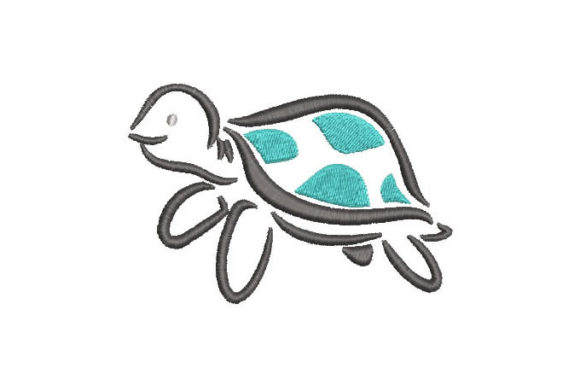 Baby Turtle Embroidery Design