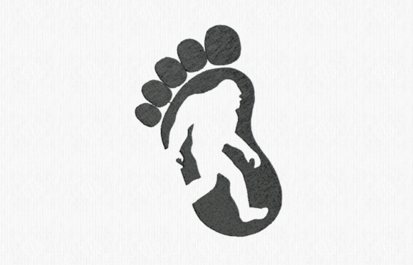 Bigfoot in Footprint Silhouette