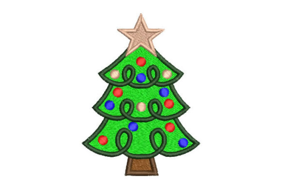 Christmas Tree with Colored Lights