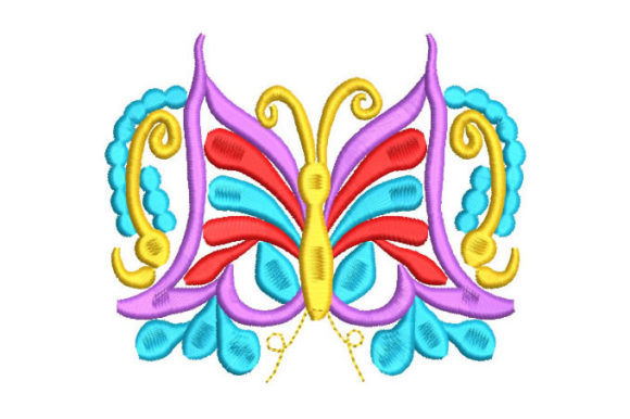 Colorful Butterfly Embroidery