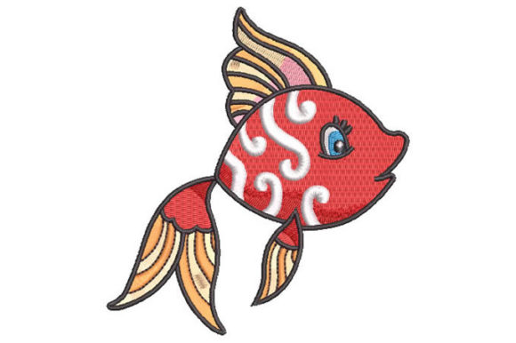 Colorful Fish Embroidery Design