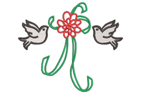 Flower Bows with Doves