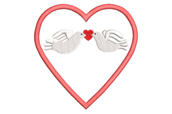 Heart with Doves: A Seasonal Embroidery Gem
