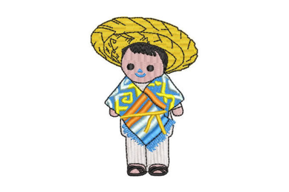 Mexican Child Doll Embroidery