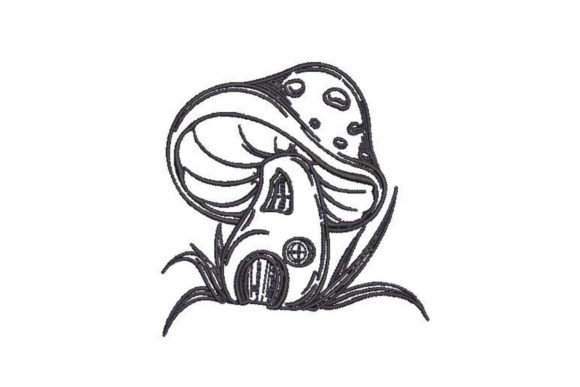Mushroom Fairy House Embroidery