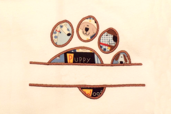 Paw Print Split Applique Design Review for Business