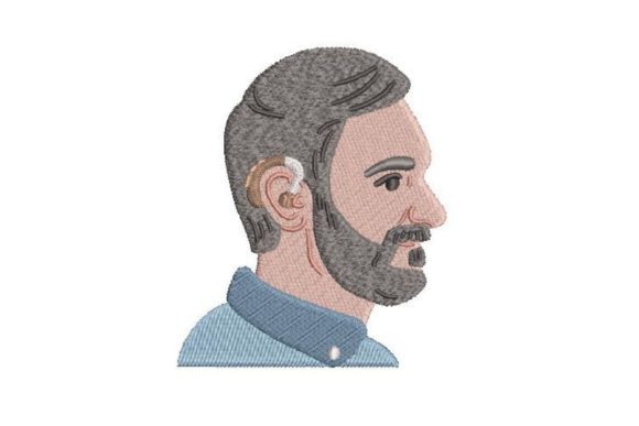 Person Wearing a Hearing Aid