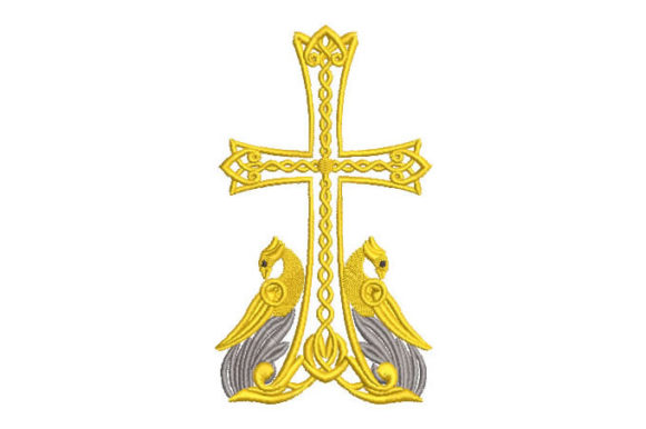 Religious Cross with Birds
