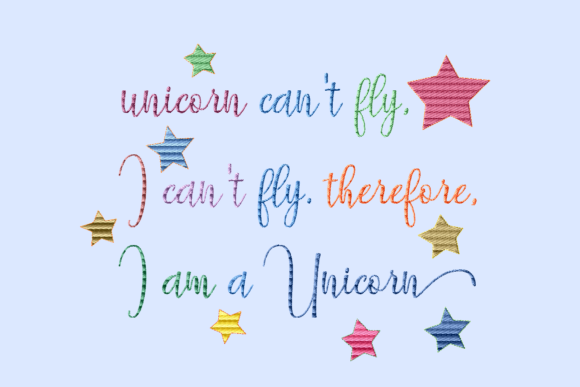 Unicorn Can t Fly Quote: Holiday Embroidery Review