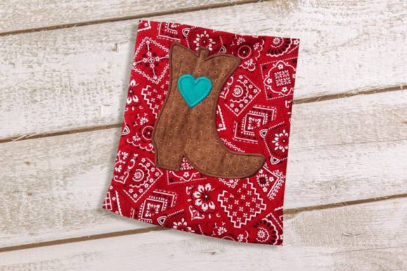 Western Boot with Heart Applique – A Designer's Take